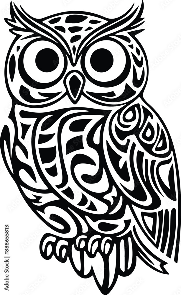 Owl Crescent black Beautiful Silhouette Owl Crescent black Beautiful Silhouette