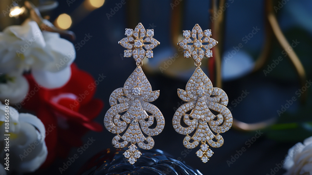Earrings with pearls and beads for bridal Earrings with pearls and beads for bridal