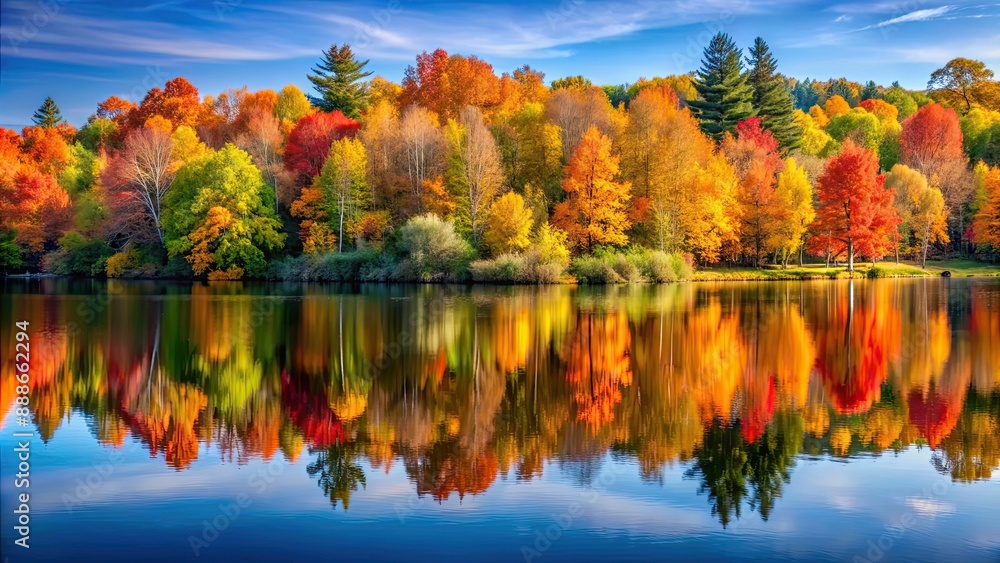 A beautiful autumn landscape with colorful trees reflected in a tranquil lake, autumn, landscape, nature, fall, foliage, trees A beautiful autumn landscape with colorful trees reflected in a tranquil lake, autumn, landscape, nature, fall, foliage, trees