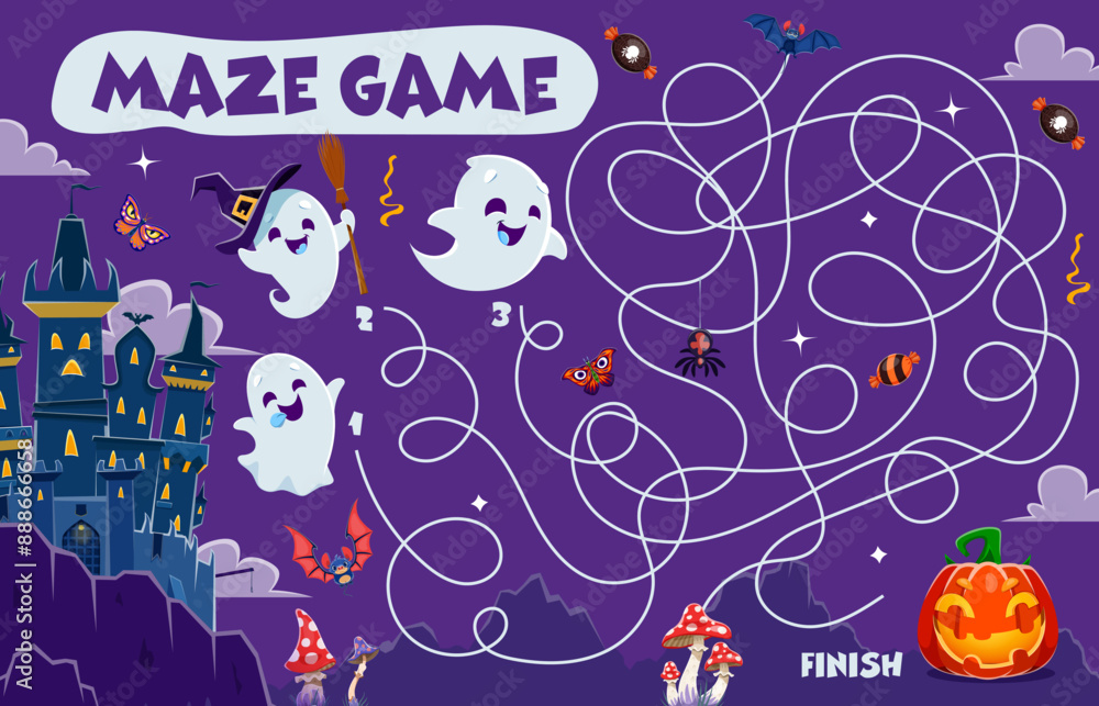 Fotografie Halloween labyrinth maze game