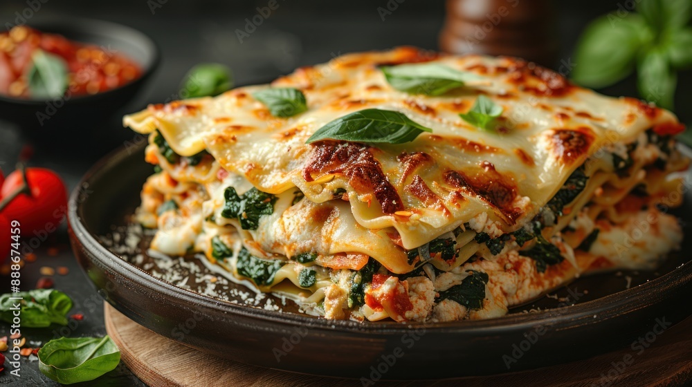 Lasagna with Spinach and Ricotta Cheese Lasagna with Spinach and Ricotta Cheese