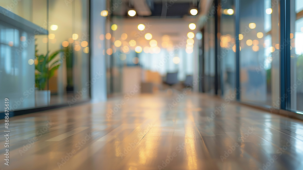 Blurry office setting, no people, clean and modern environment Blurry office setting, no people, clean and modern environment