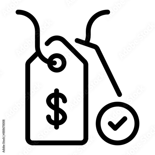 price tag line icon