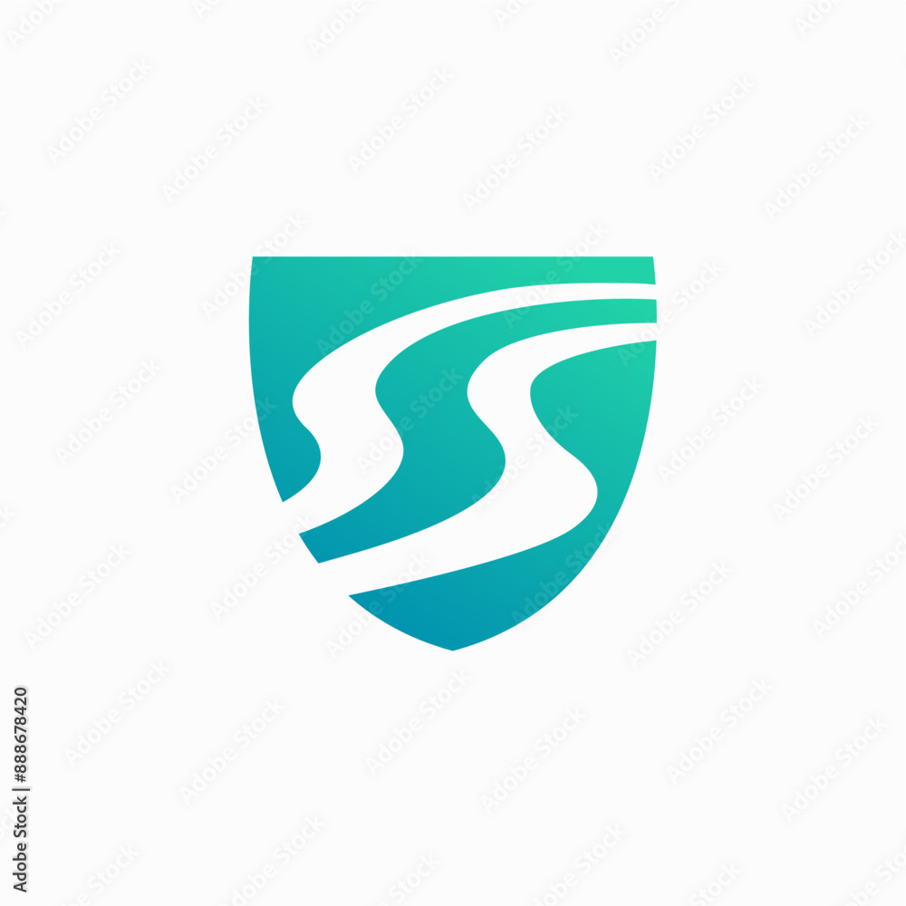 ss letter shield shore logo vector icon illustration monogram lettermark ss letter shield shore logo vector icon illustration monogram lettermark