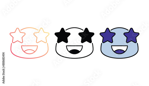 Starstruck icon design with white background stock illustration