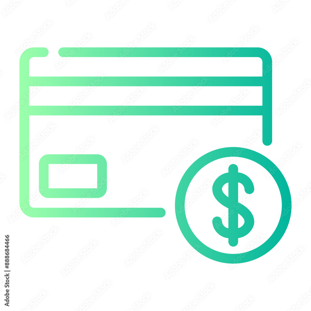 credit card gradient icon credit card gradient icon