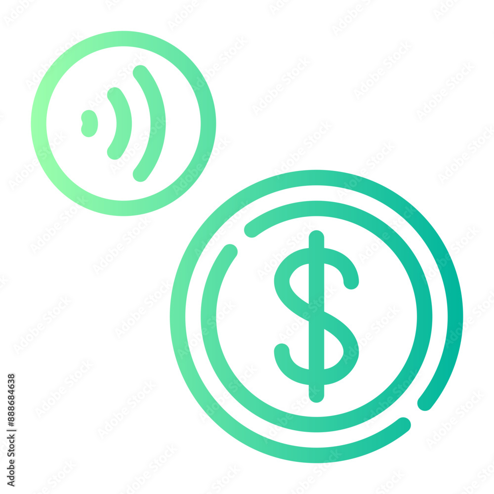 tap to pay gradient icon tap to pay gradient icon