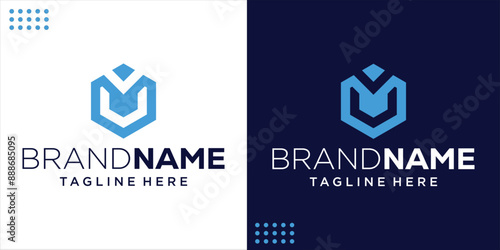 Creative U Hexagon Logo, Design Inspiration, Illustration, Vector