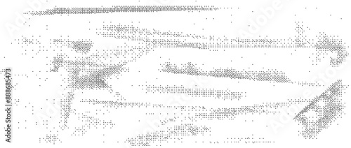 Pixelated grain scratched texture. Dither grunge background. Abstract dotted dirty pattern. Video game screen wallpaper. Retro comic pixel art overlay backdrop. Rough effect vector
