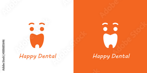 The happy Dental logo design is unique and fun