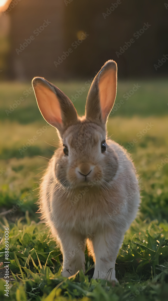 Fototapeta premium a rabbit that is standing in the grass