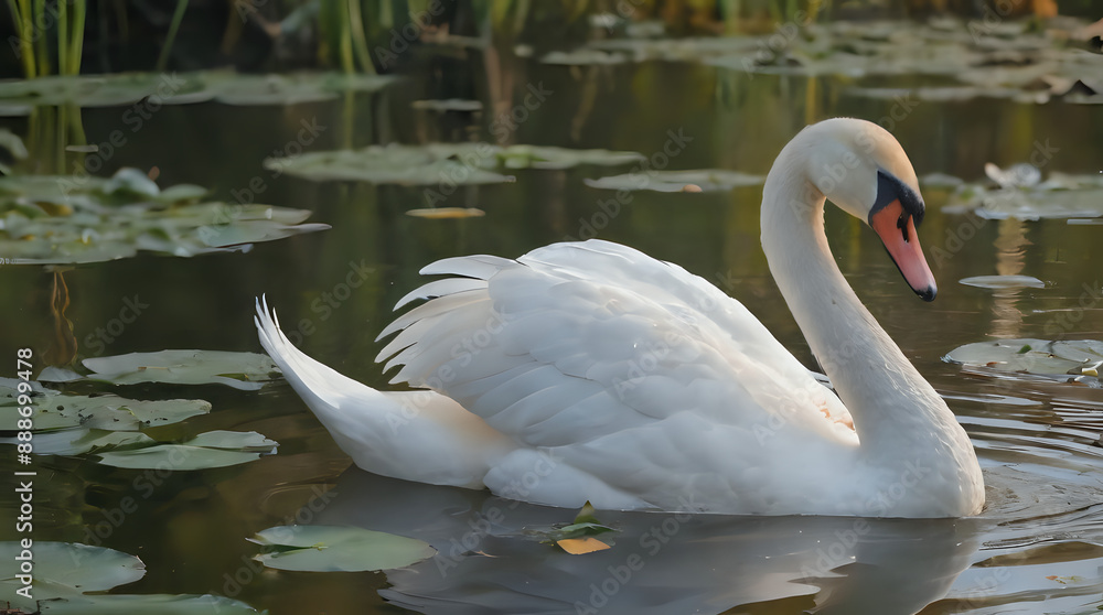 Fototapeta premium swan on the water