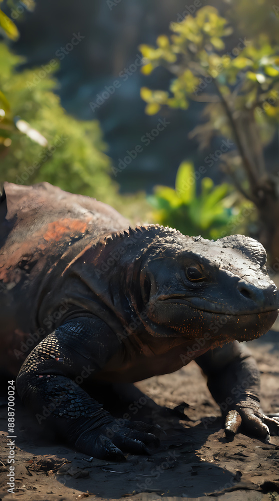 Obraz premium island land iguana