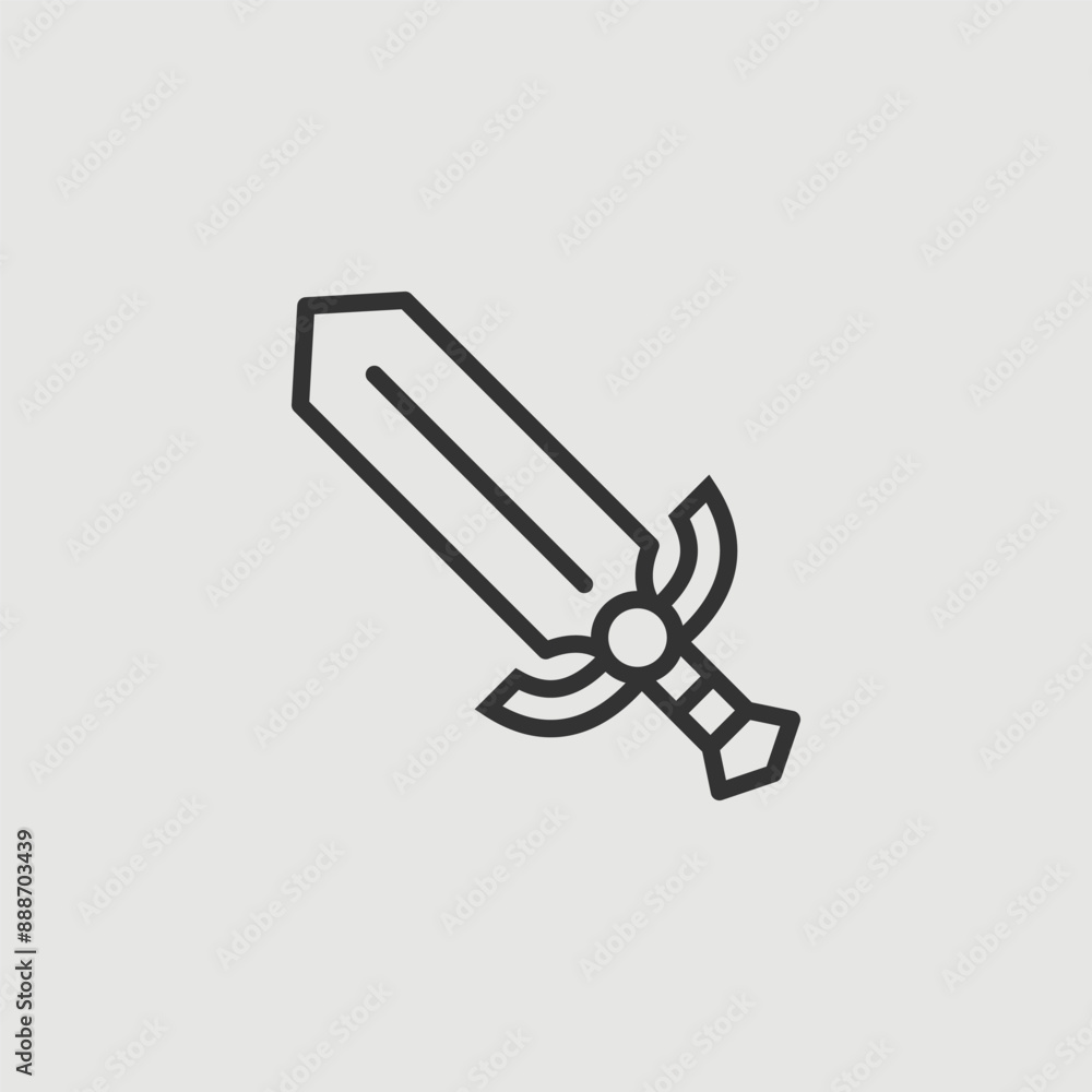 Fototapeta premium Vector Simple Isolated Sword Icon
