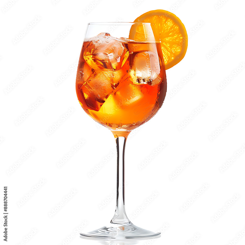 Aperol Spritz isolated on white background. Aperol Spritz isolated on white background.