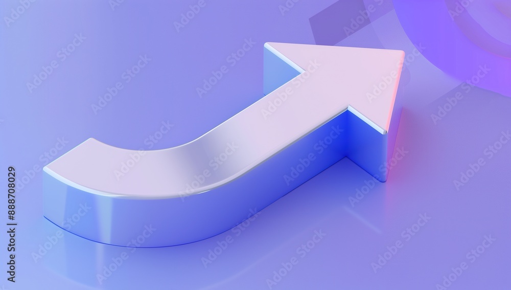 Sleek Geometric Arrow Graphic: A Modern 3D Rendered Simplified Arrow Abstract Against a Vibrant Blue and Pink Gradient Background Sleek Geometric Arrow Graphic: A Modern 3D Rendered Simplified Arrow Abstract Against a Vibrant Blue and Pink Gradient Background