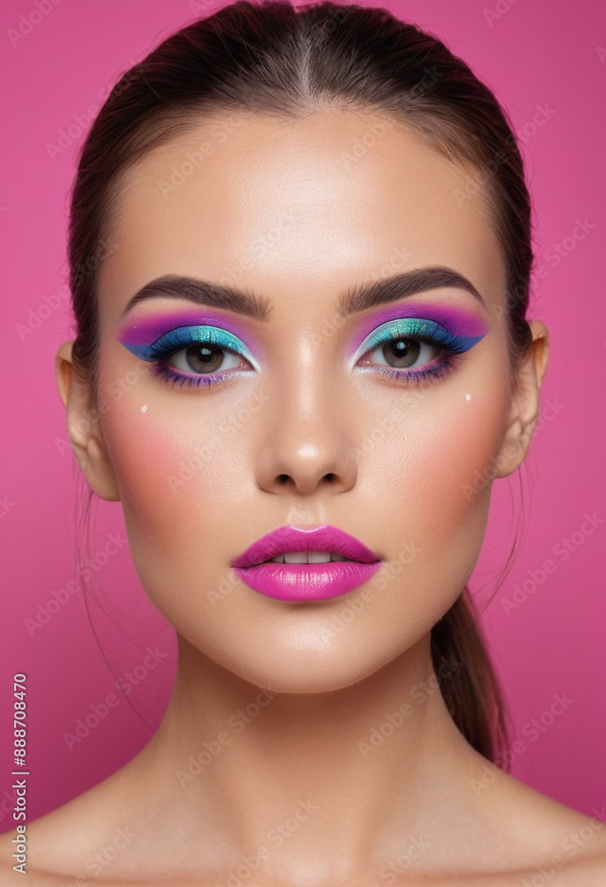 Fototapeta premium A social media user sharing her evening skincare routine with a relaxing 