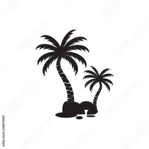creative palm tree element template logo.logo can be for Business,holiday, Arabic and label.