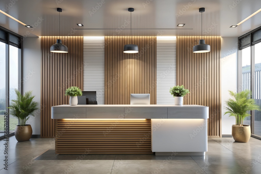 Fototapeta premium Modern Minimalist office setup for Executive Official