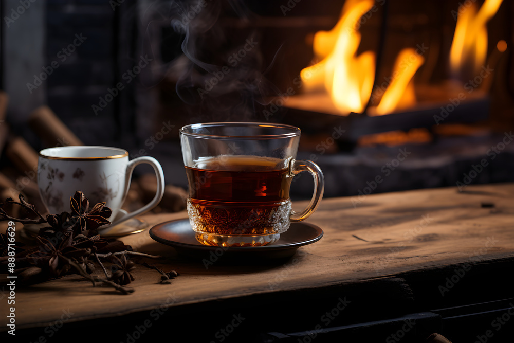 Serenity in a Cup: A Calm, Quiet Moment with a Comforting Brew under a Dappled Sunlight Serenity in a Cup: A Calm, Quiet Moment with a Comforting Brew under a Dappled Sunlight