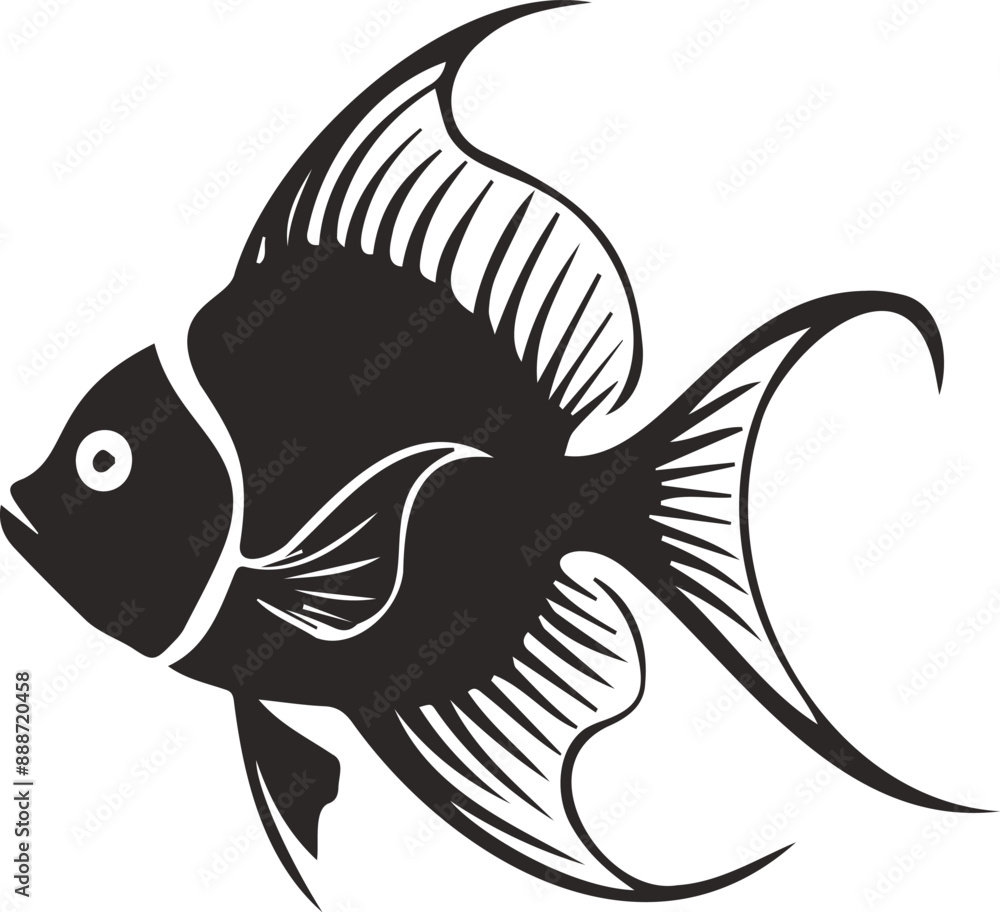 Verious fishs vector set icons silhouettes style with white background Verious fishs vector set icons silhouettes style with white background