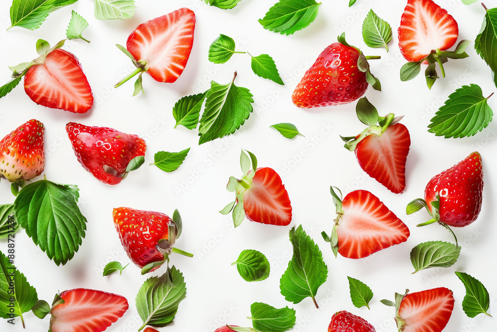 strawberry on white background strawberry on white background