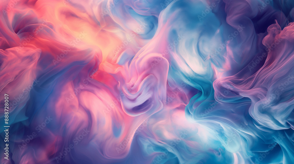 Abstract swirls of colorful smoke in shades of pink, blue, and orange. Abstract swirls of colorful smoke in shades of pink, blue, and orange.