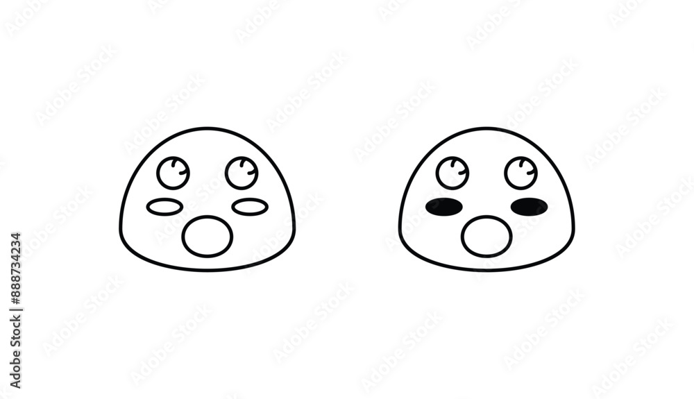 Fototapeta premium Embarrassed icon design with white background stock illustration