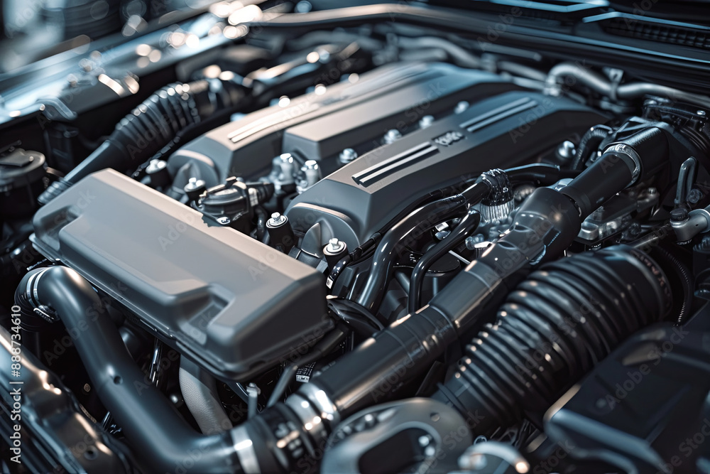 Engine of a modern car Engine of a modern car