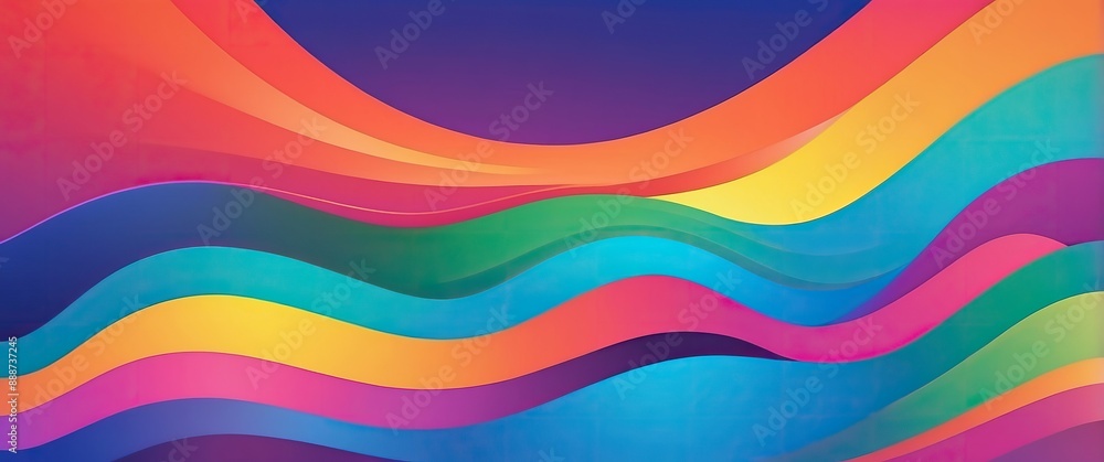 Vibrant abstract design with colorful waves and flowing lines, perfect for modern decor, digital art, and creative concepts Vibrant abstract design with colorful waves and flowing lines, perfect for modern decor, digital art, and creative concepts