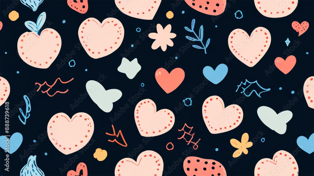 black background heart pattern black background heart pattern