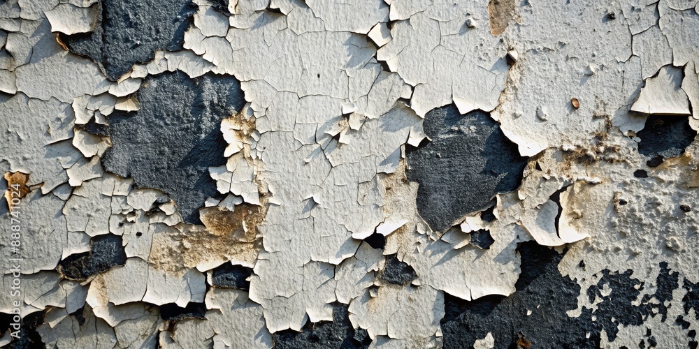Cracked and Peeling White Paint Over Black Surface, Close-Up Texture, Abstract Background, Abstract Art, Grunge , texture , background , peeling paint , abstract Cracked and Peeling White Paint Over Black Surface, Close-Up Texture, Abstract Background, Abstract Art, Grunge , texture , background , peeling paint , abstract