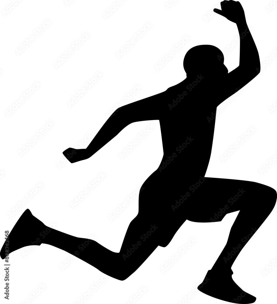 Man Running Silhouette Man Running Silhouette