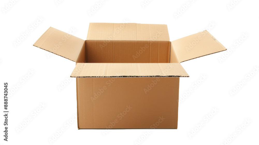 PNG image of an open cardboard box