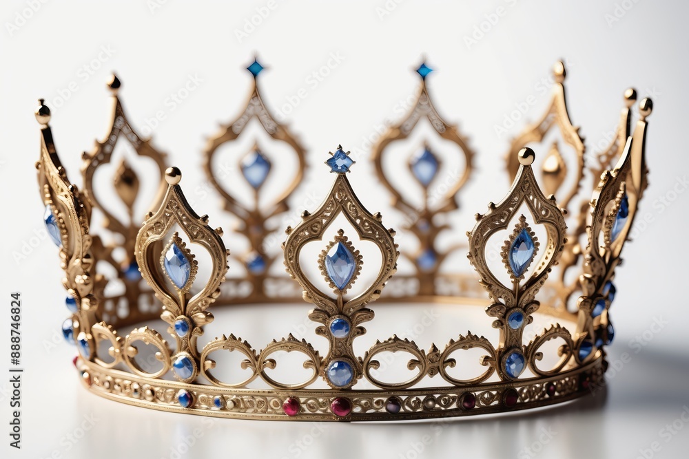 golden crown isolated on white background golden crown isolated on white background