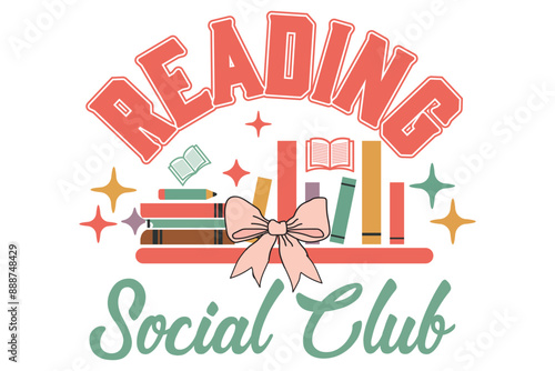 Book Lovers Coquette Social Club Shirt Design