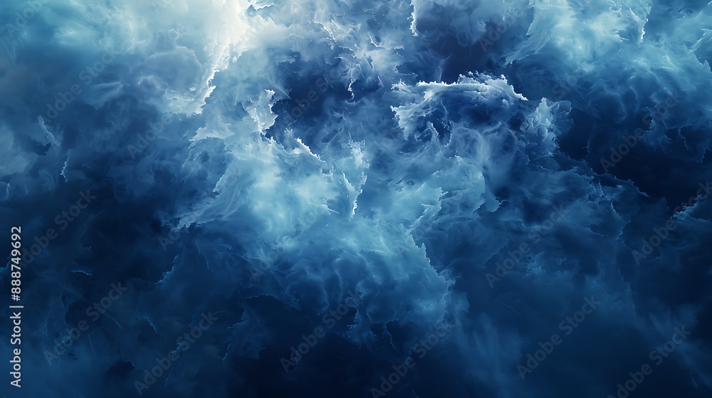 Abstract Blue Smoke Swirls Abstract Blue Smoke Swirls