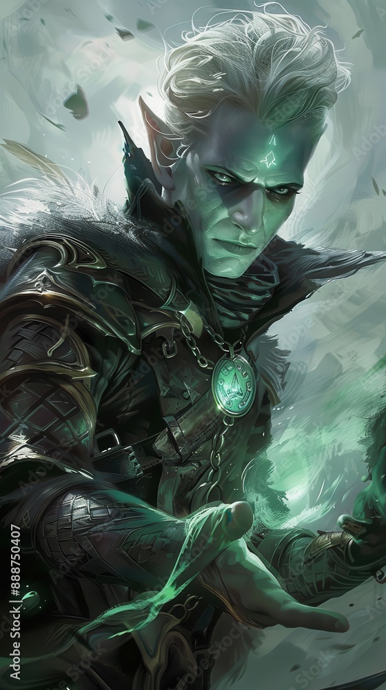 Mysterious Elf with Green Magic Mysterious Elf with Green Magic