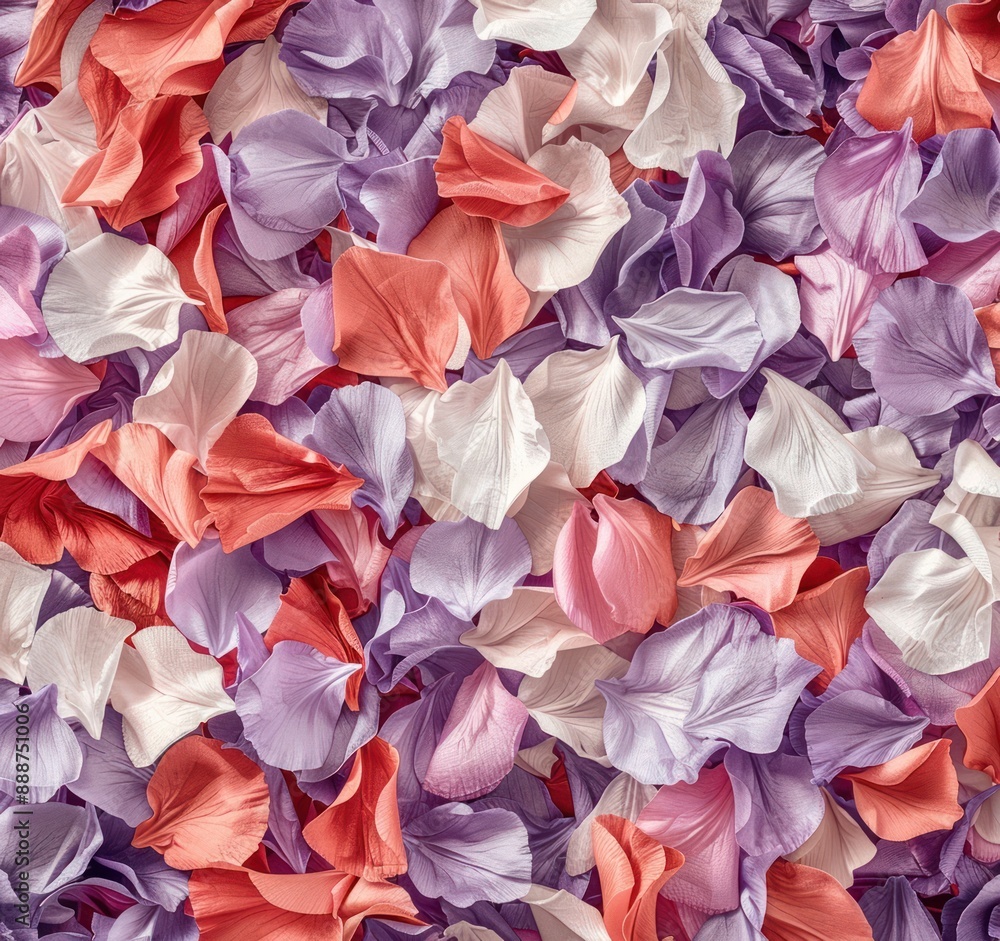 A seamless pattern of flower petals on a white background (116) A seamless pattern of flower petals on a white background (116)