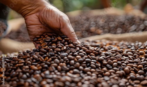 Pictures of coffee and coffee beans, coffee plants