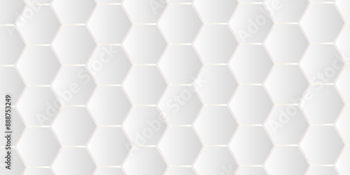 Abstract gradient hexagon creative grid honeycomb structure mosaic pattern background. luxury minimal technology network abstraction tech digital tile vector wall banner surface polygon background.
