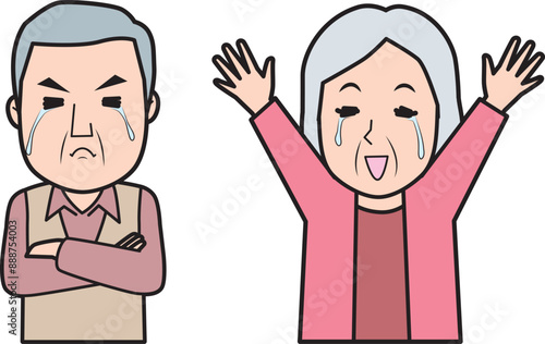 歓喜する男性と女性②