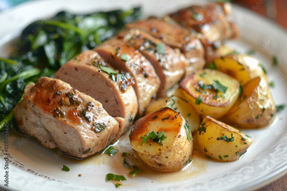 Pork tenderloin with veggies