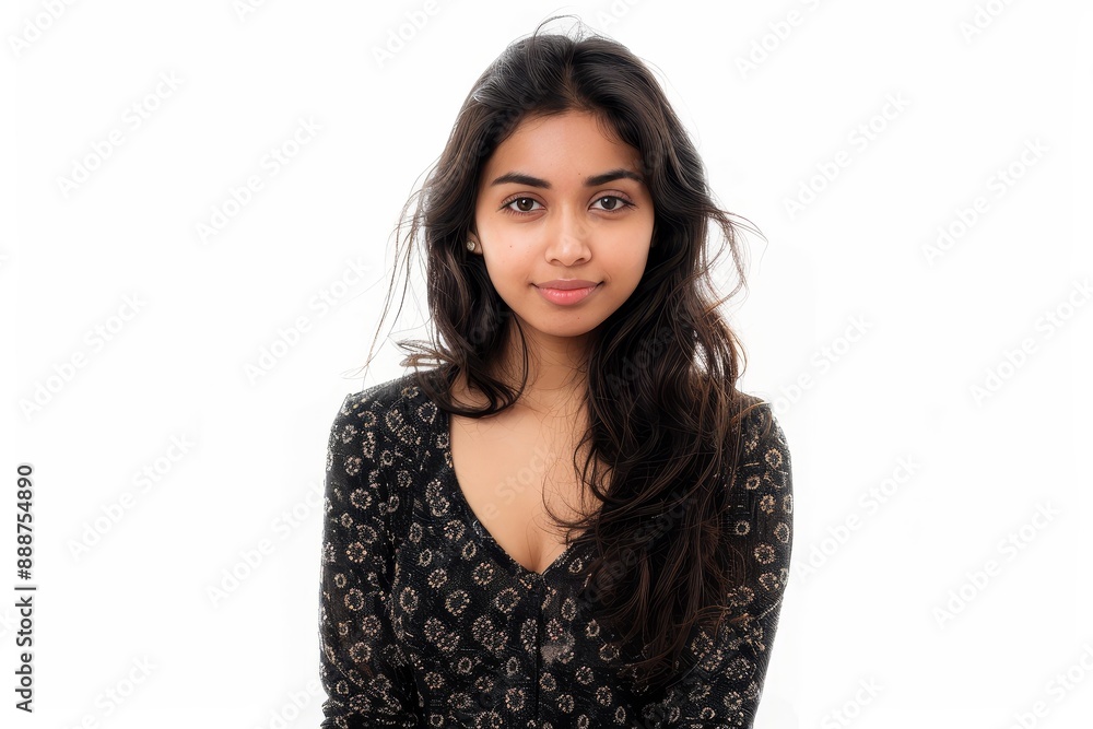 Portrait of a young beautiful Indian lady on a white background shown in full body Portrait of a young beautiful Indian lady on a white background shown in full body