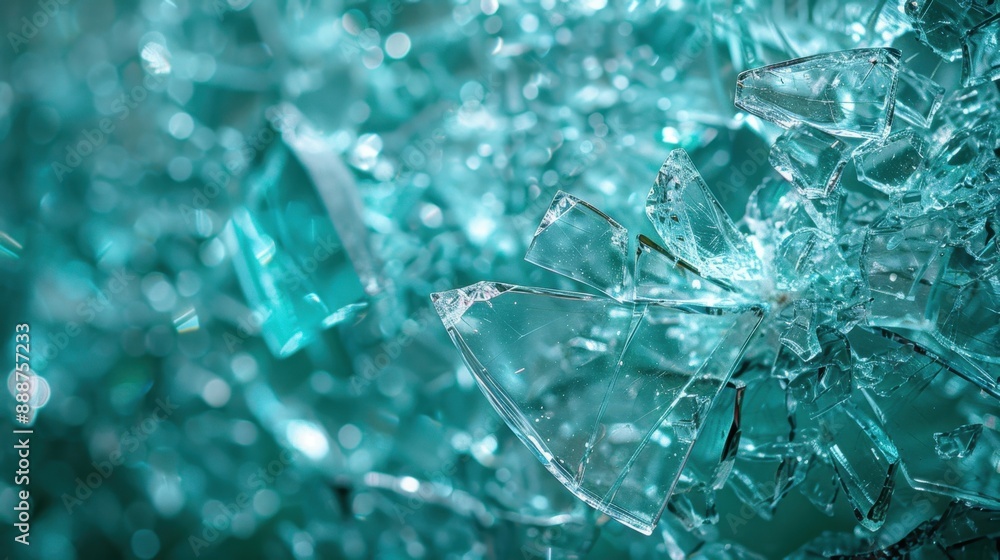A dramatic scene of shattered glass, with sharp edges and intricate details in high resolution A dramatic scene of shattered glass, with sharp edges and intricate details in high resolution