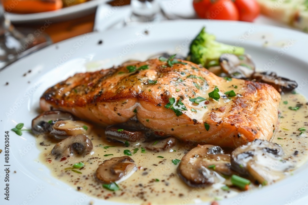 Salmon with mushrooms Salmon with mushrooms