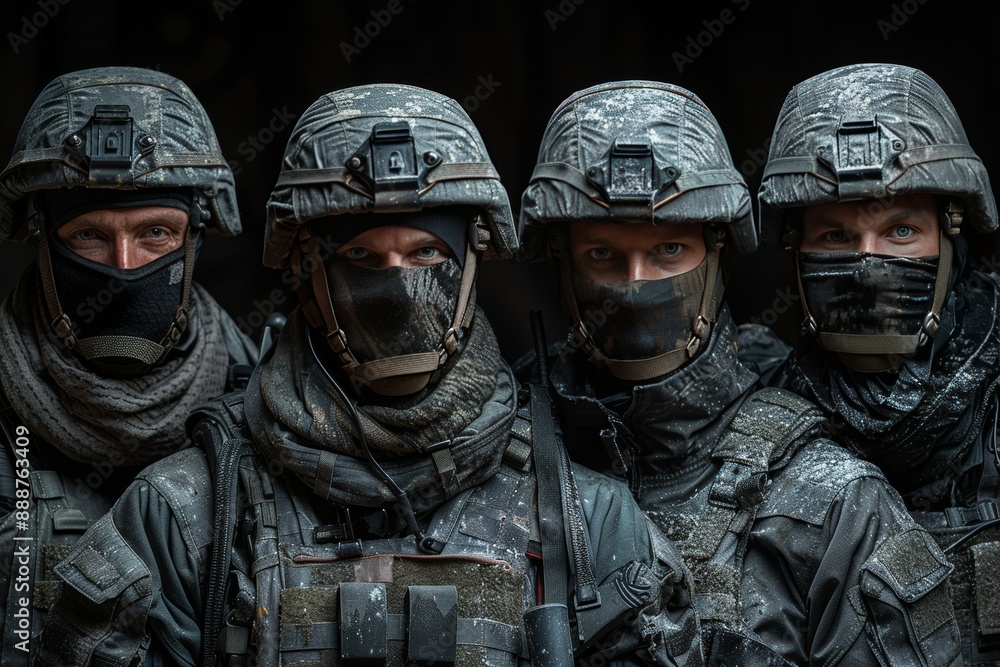 Swat team in action special forces unit ensuring law and order in antiterrorism operation Swat team in action special forces unit ensuring law and order in antiterrorism operation