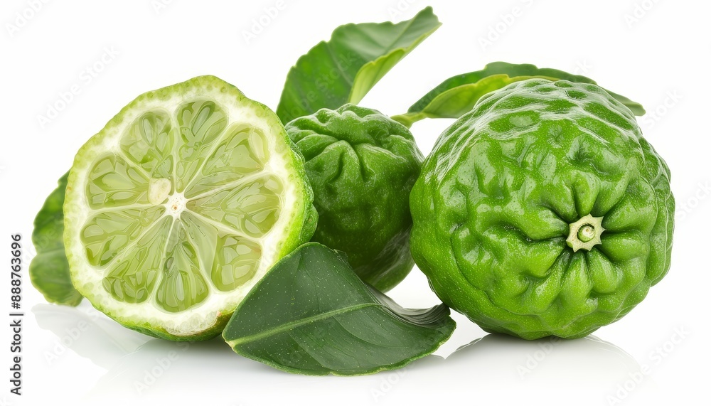 Seeds of bergamot or kaffir isolated on white background with clear focus Seeds of bergamot or kaffir isolated on white background with clear focus