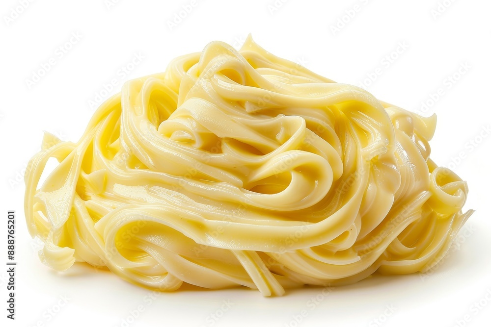 Small amount of mayonnaise on a white background Small amount of mayonnaise on a white background
