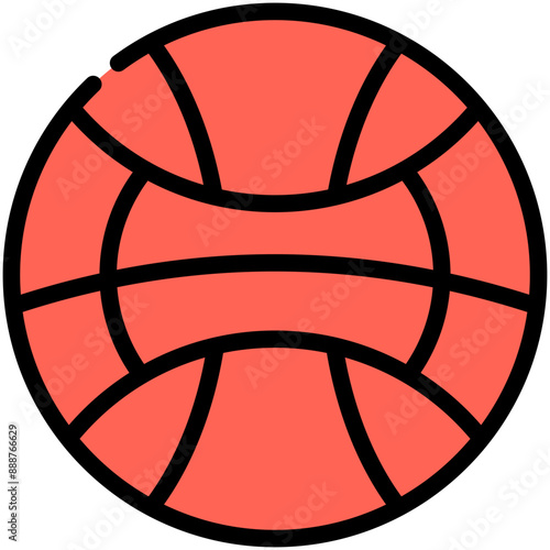 volley filled line icon